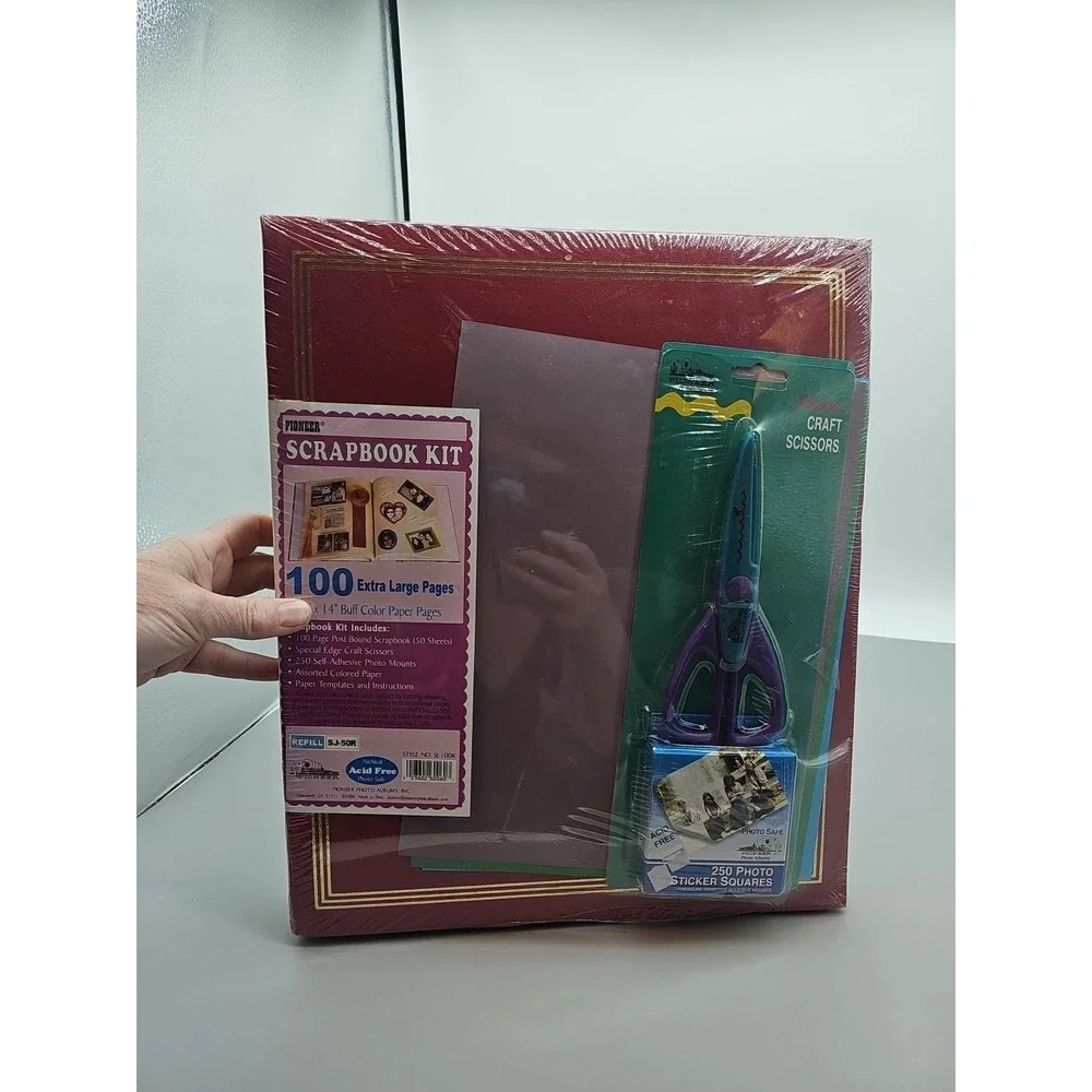 Photo Memories by Pioneer Creative Kit Scrapbook 100 Pages W/ Craft Scisso New